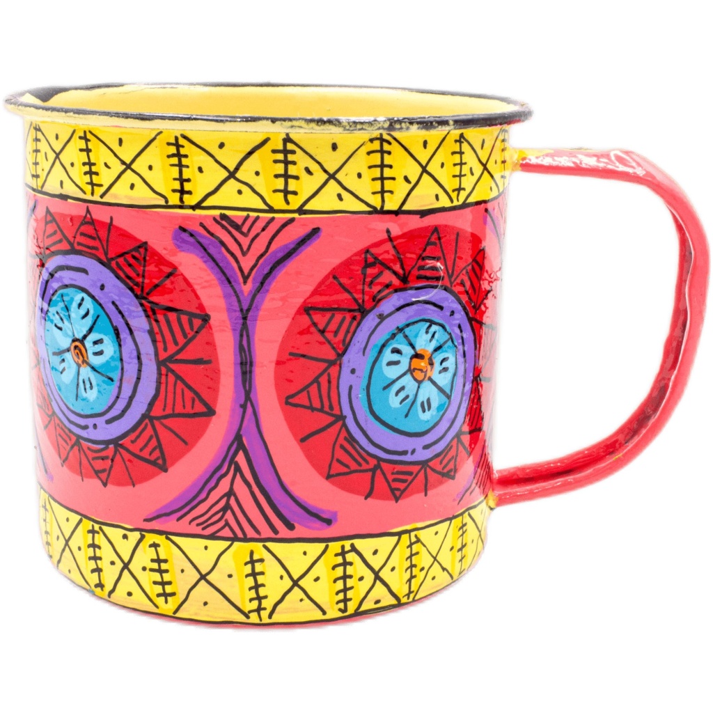 hand painted metal mug 6