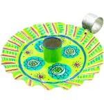 handmade painted metal candle holder 2
