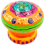 handmade painted paper mache mouse shapped piggy bank 18