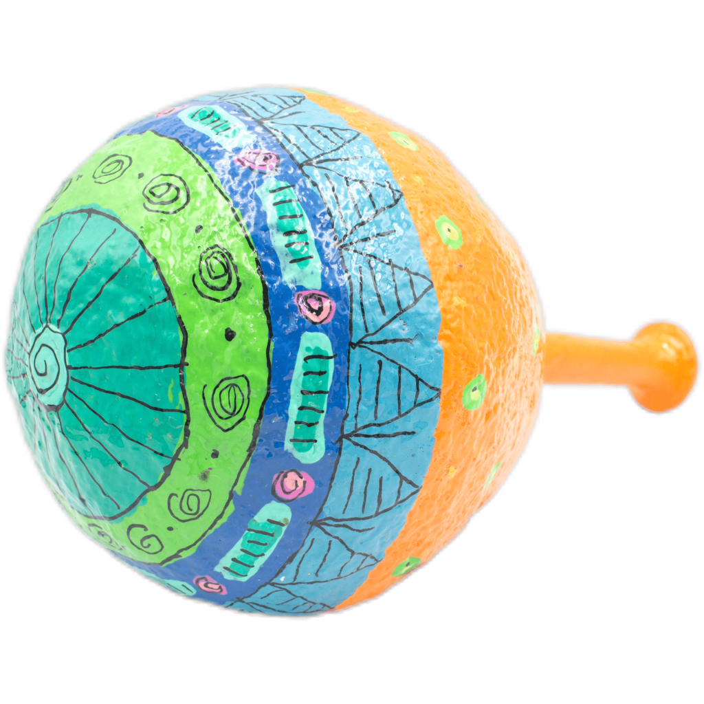 Handmade & Painted Paper Mache Rattle - Crafts of Africa