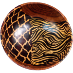 wooden bowl with animal print pattern 4