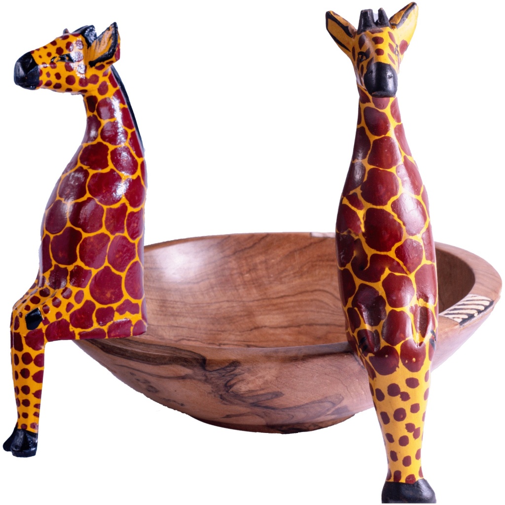 Wooden Sitting Giraffe