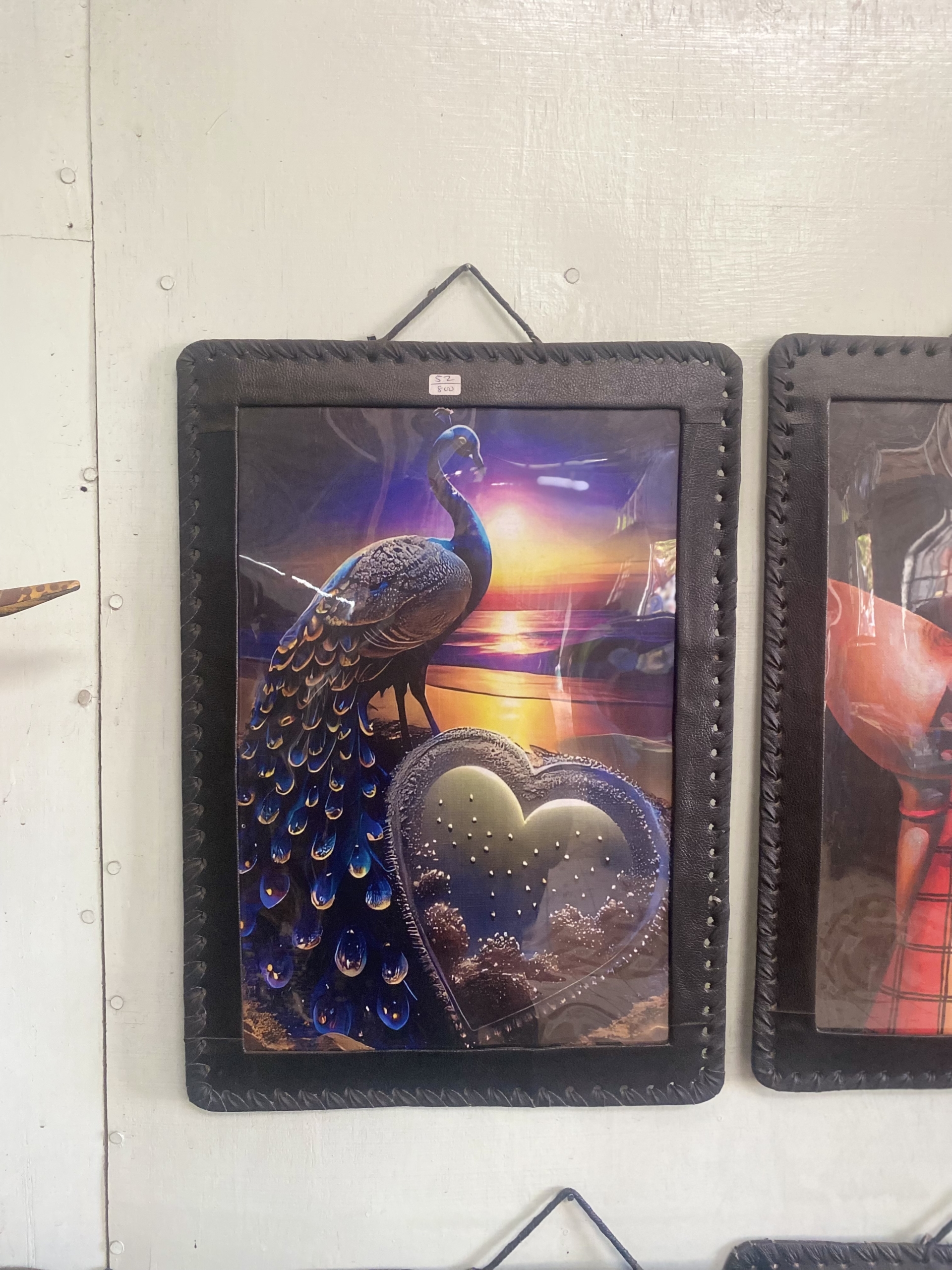 leather framed wall picture 2