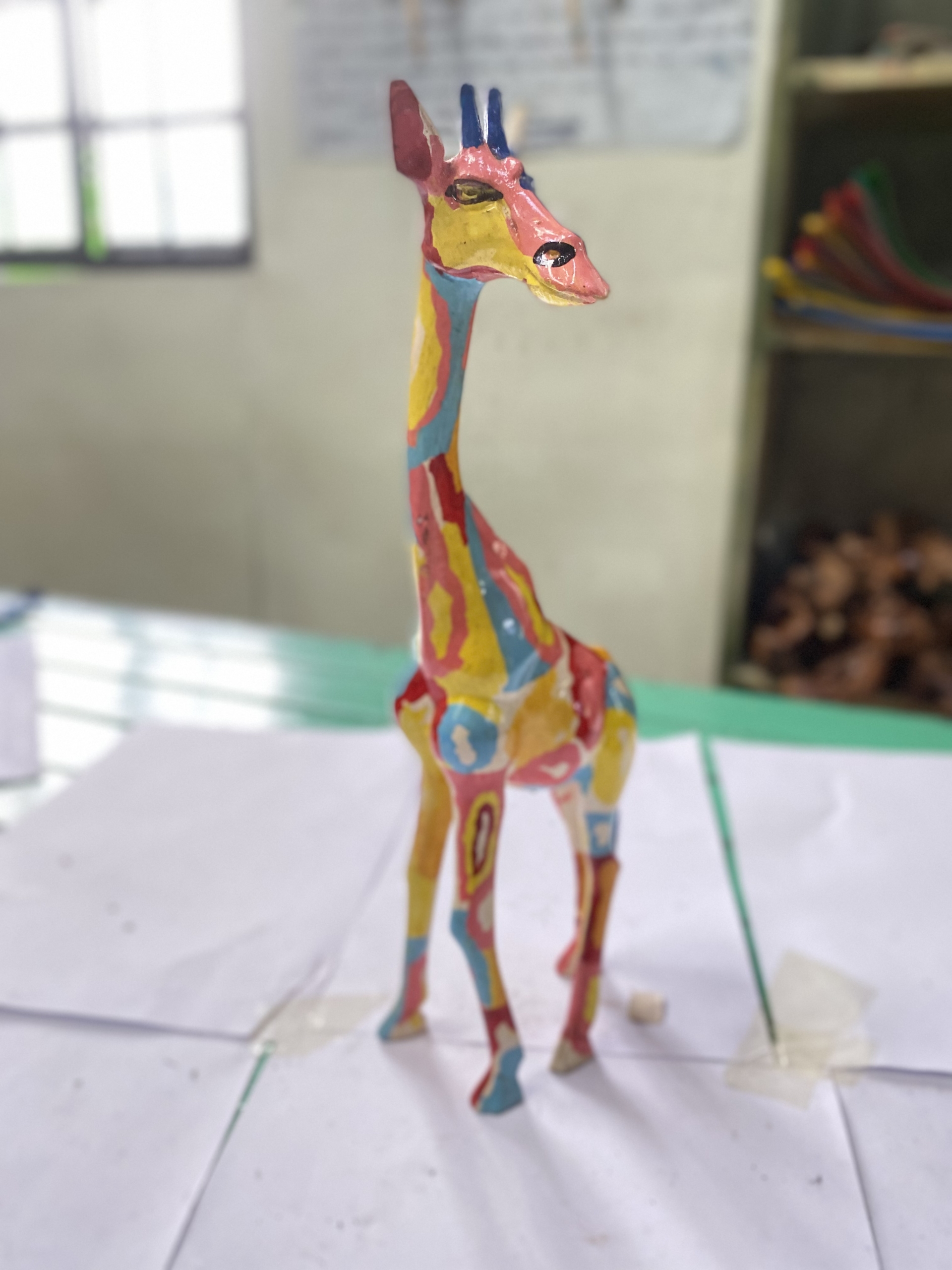 multi colored giraffe
