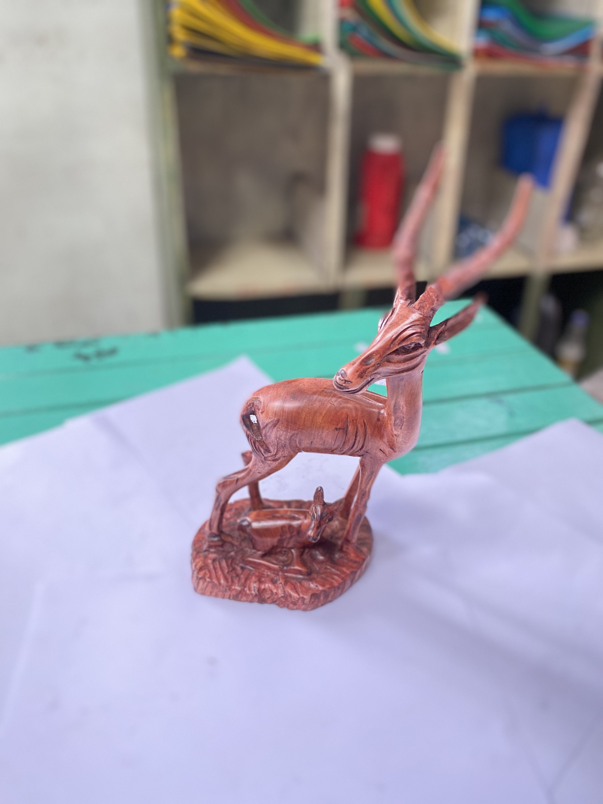 wooden addax red color
