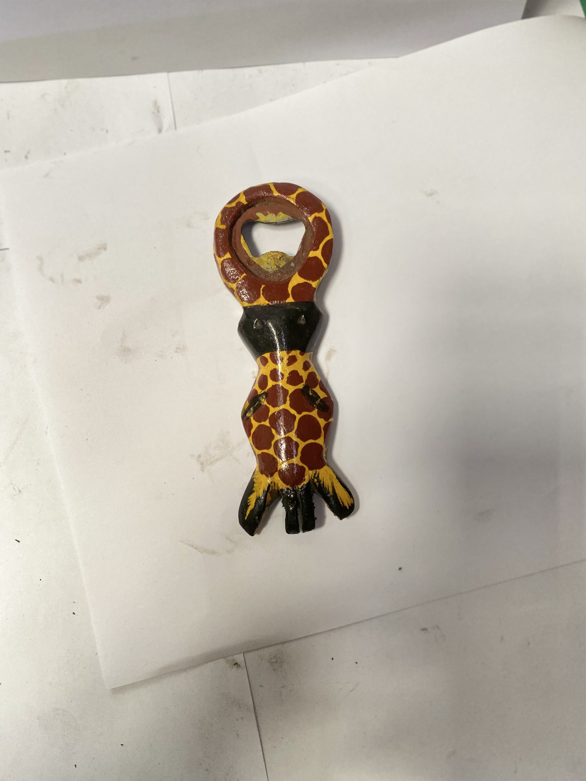 wooden animal pattern bottle opener