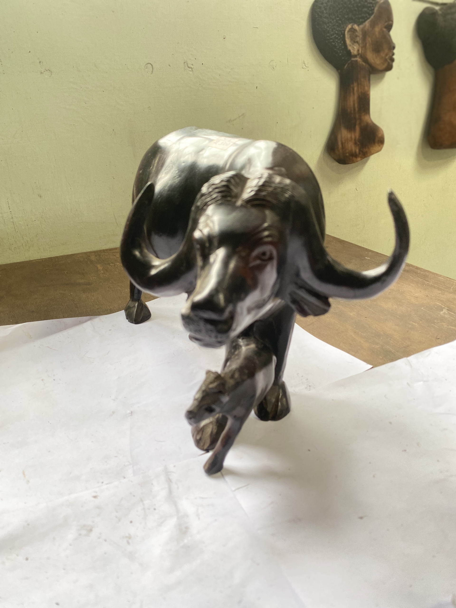 wooden balck buffalo 2