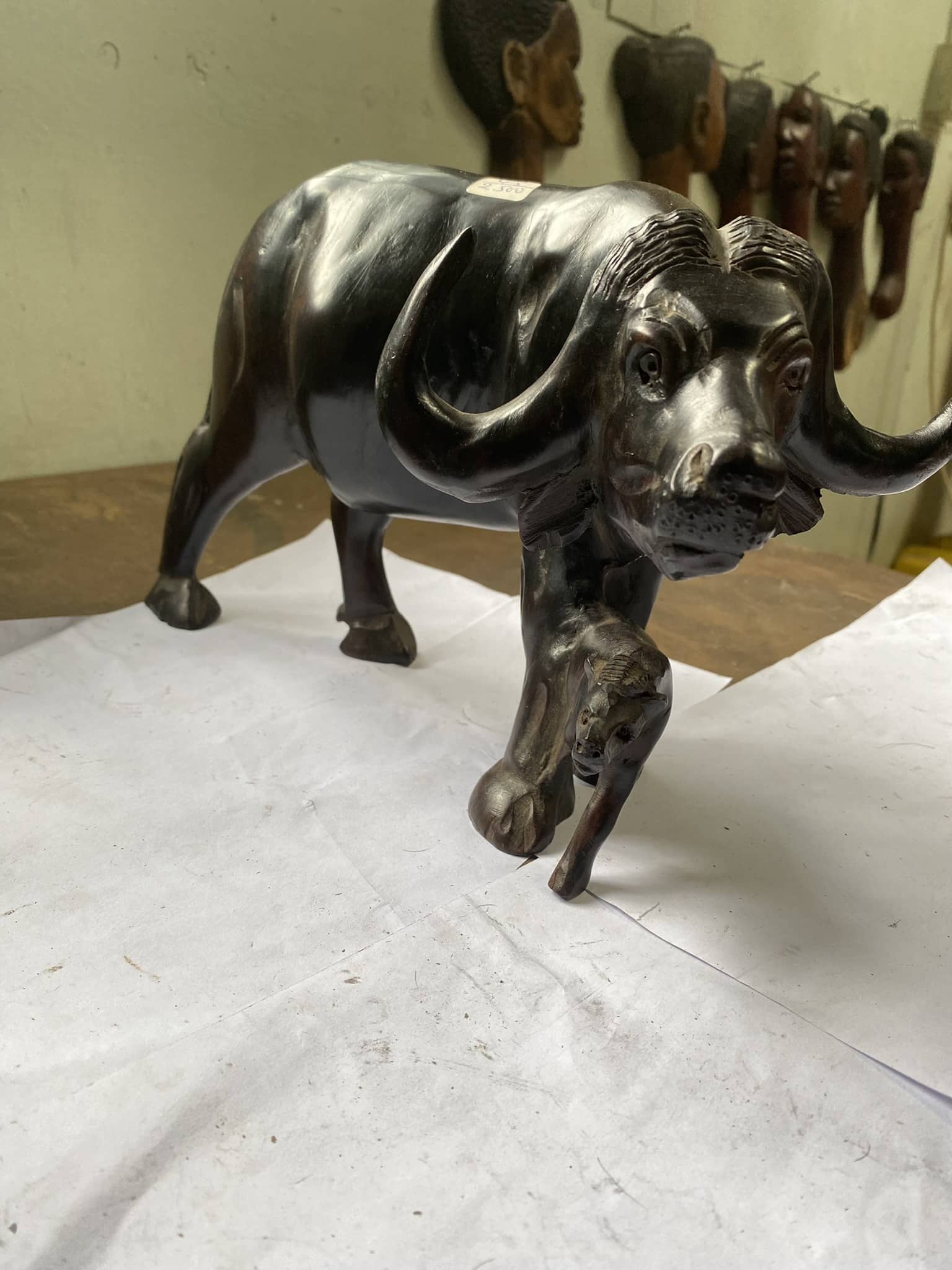 wooden balck buffalo