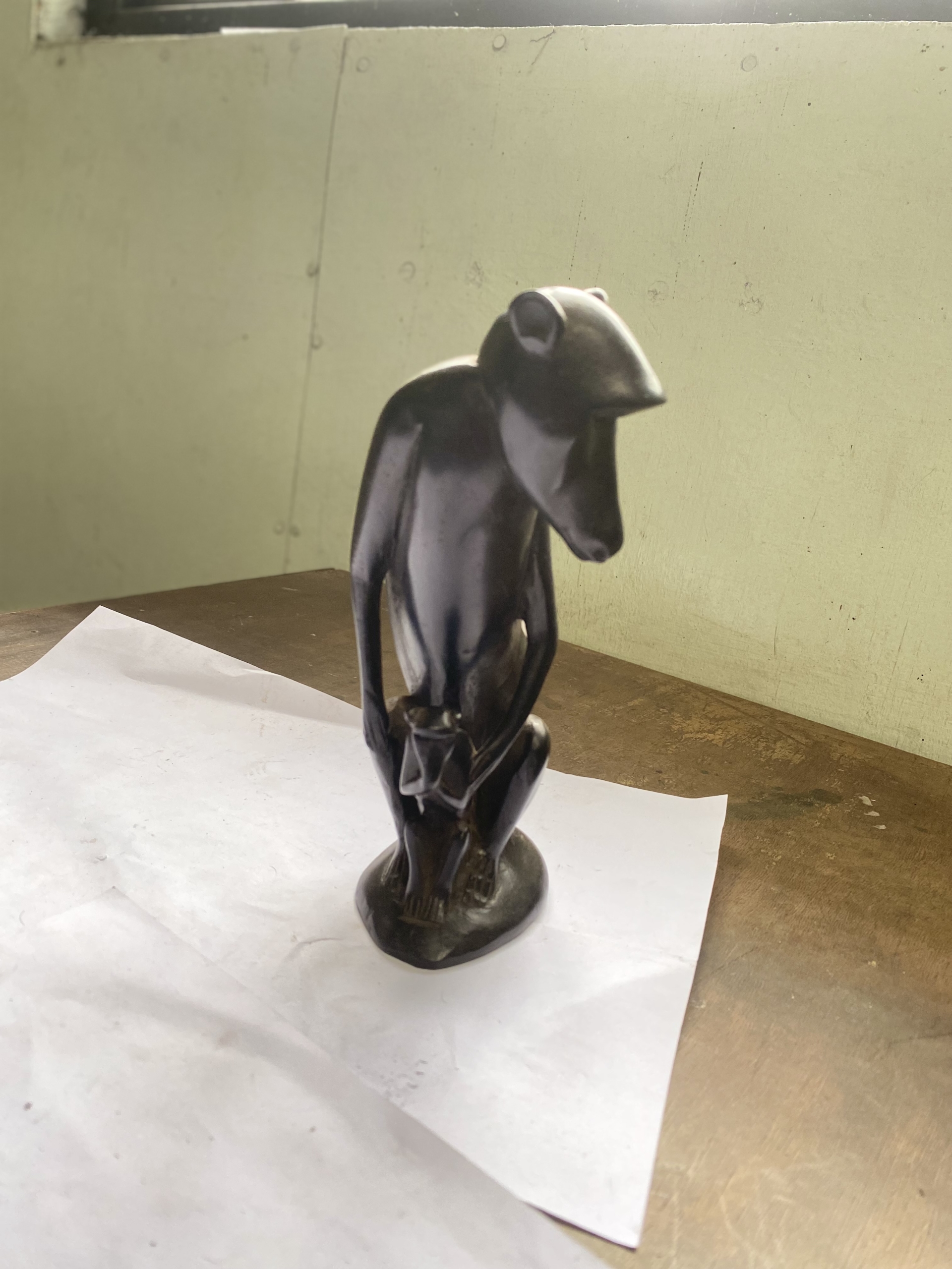 wooden black baboon 3