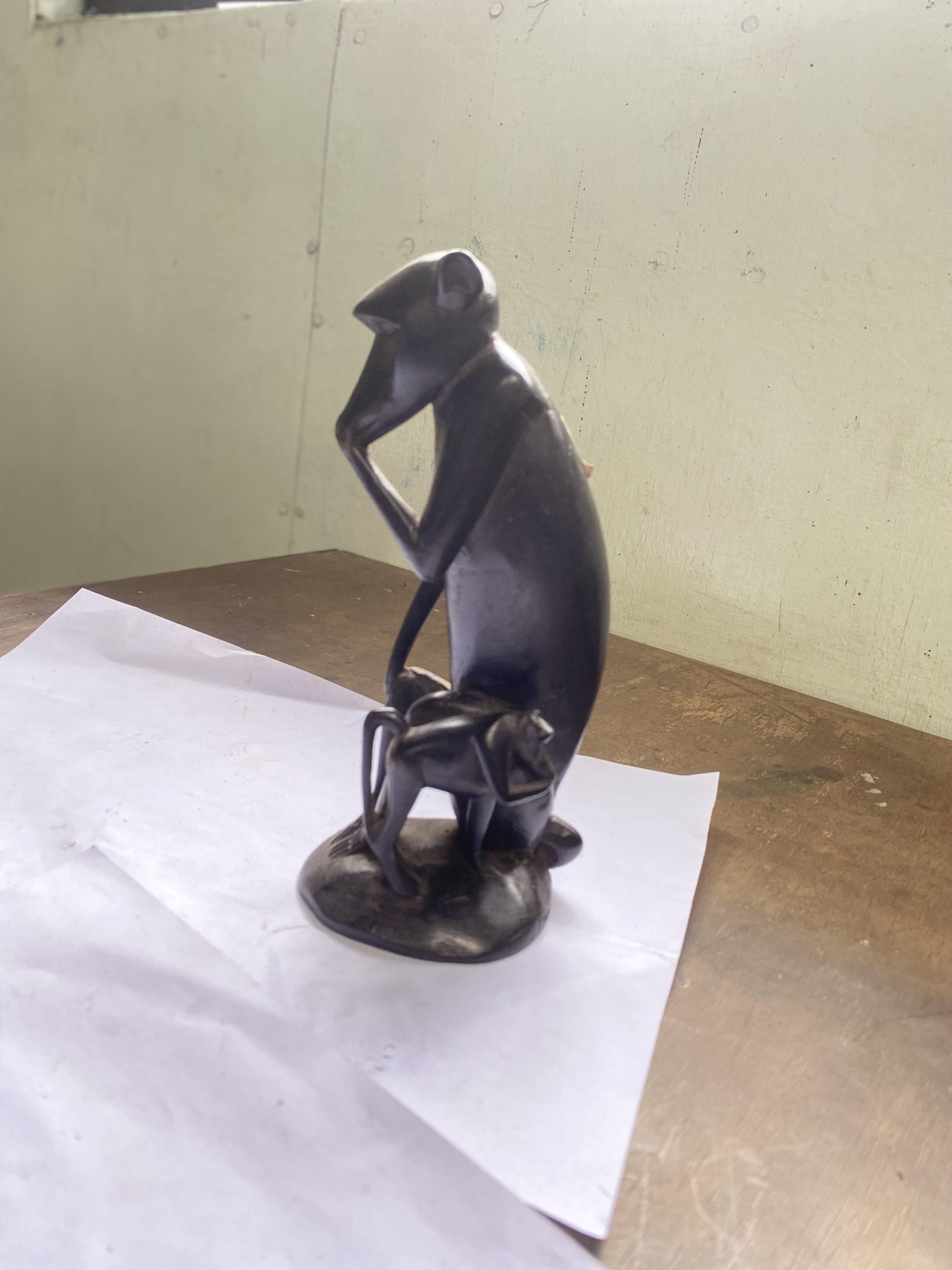 wooden black baboon 4
