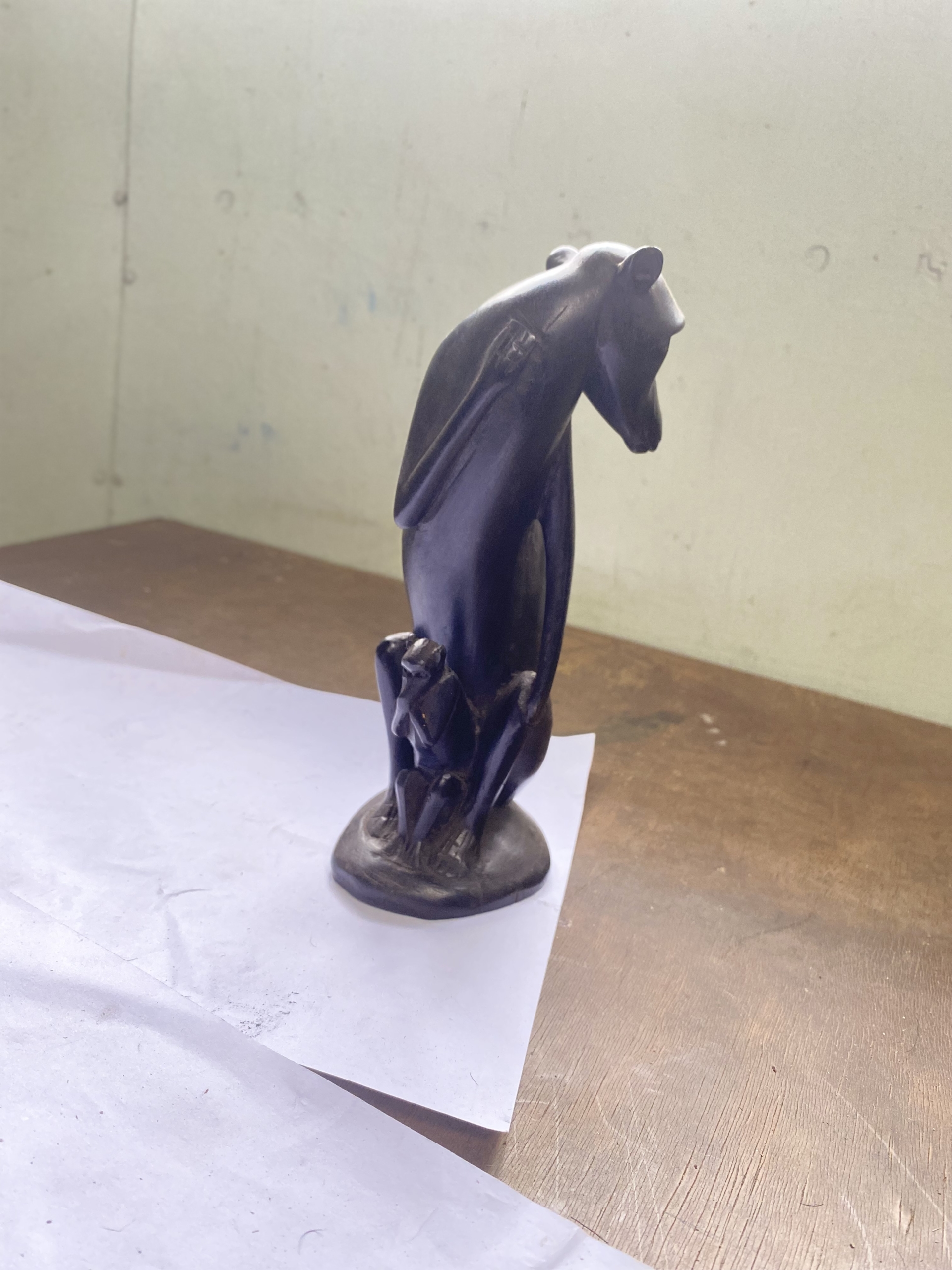 wooden black baboon