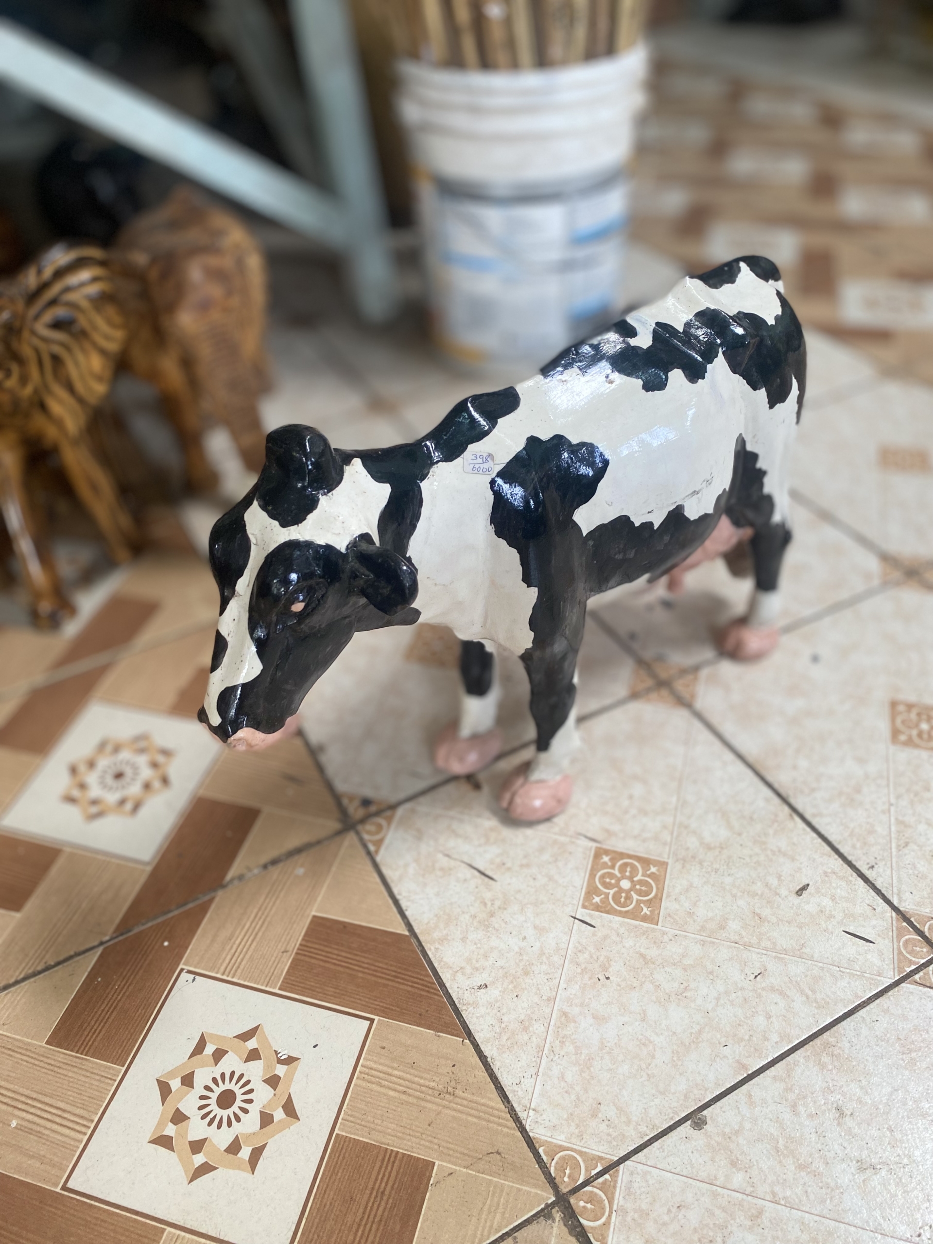 wooden cow