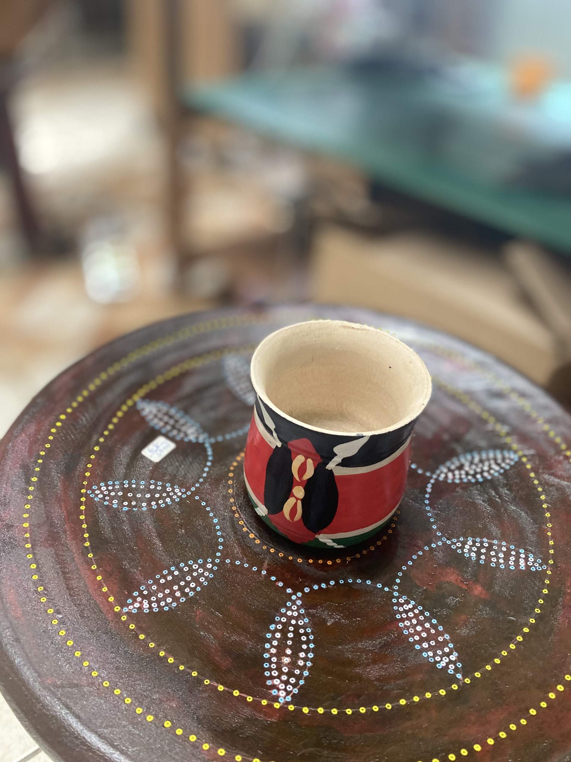 wooden cup kentya flag