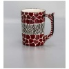 wooden cup with zebra and giraff patern