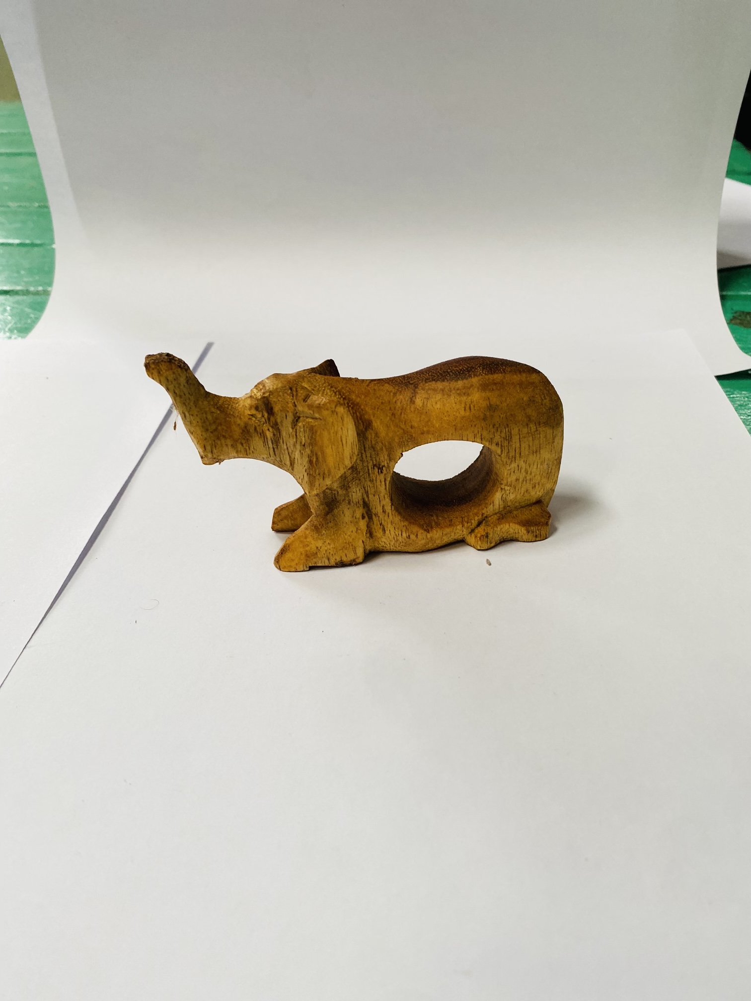 wooden elephant napkin holder