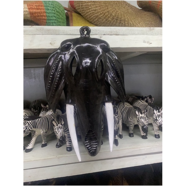wooden elphant head mask