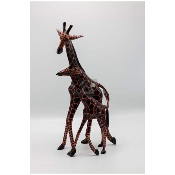 wooden giraff mother and calf