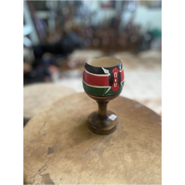 wooden goblet kenya flag 2