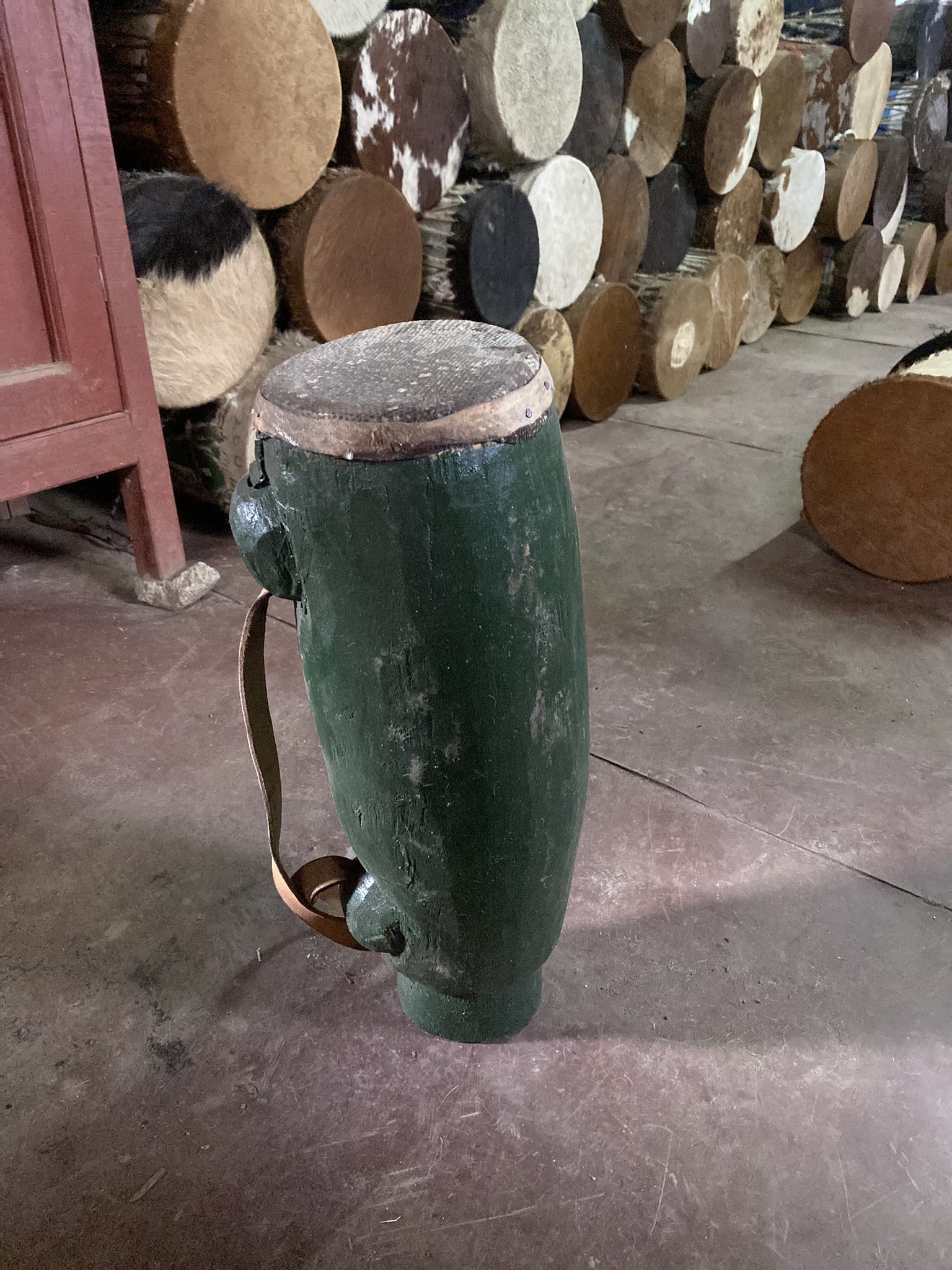 wooden green drum 3