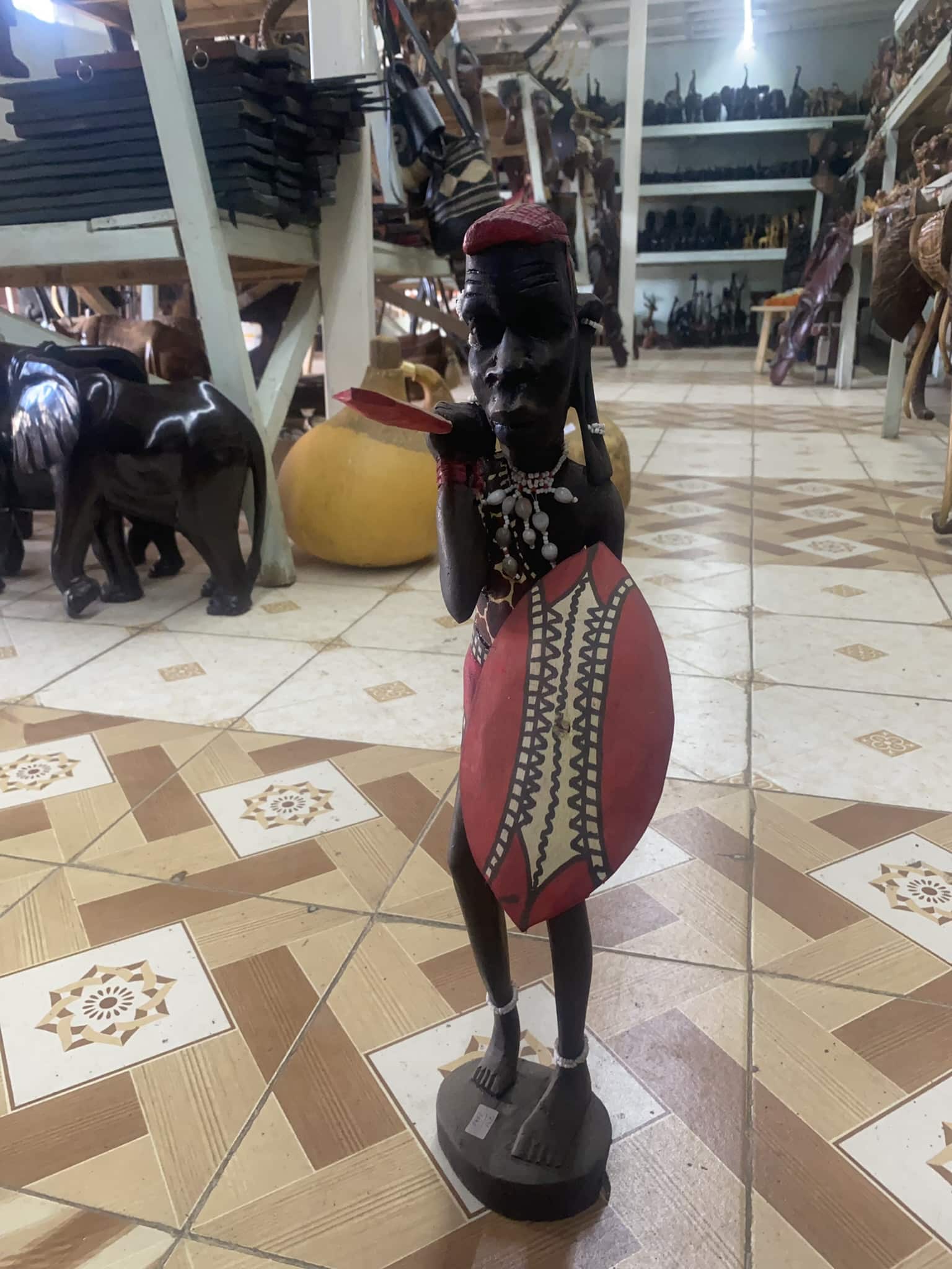 wooden hunting masai warrior 2