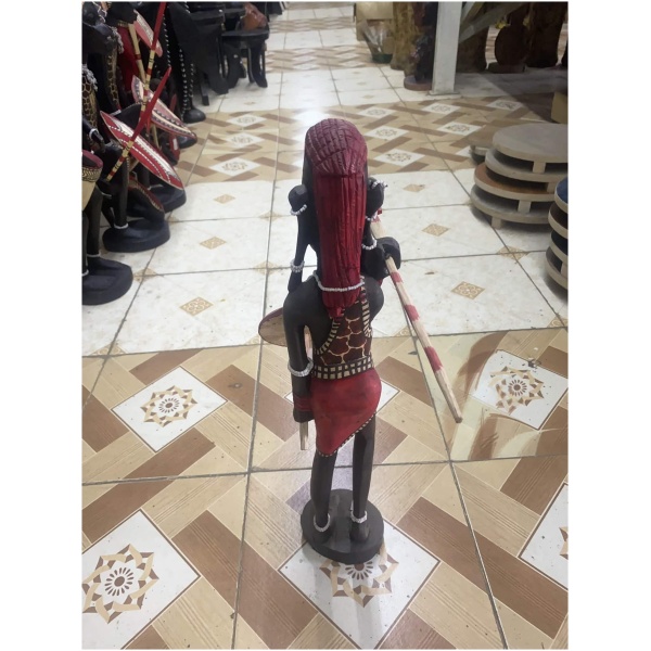wooden hunting masai warrior