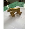 wooden leopard on wheels