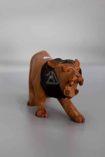 wooden lion