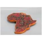 wooden map of africa