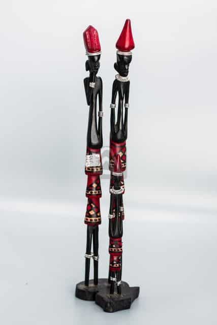 wooden masai family