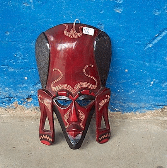wooden tribal mask