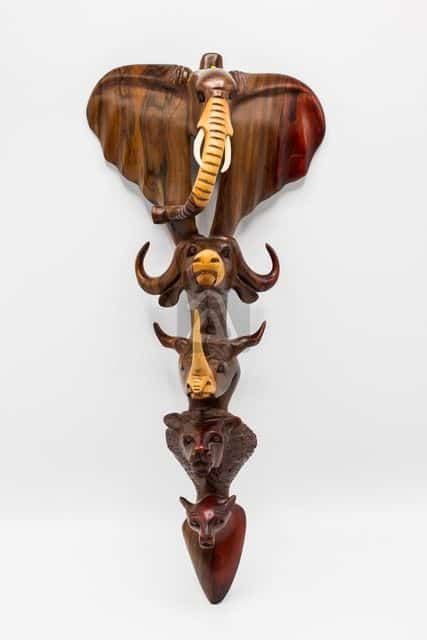 wooden wall art jungle animals