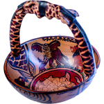 Animal Pattern Bowl with Giraffe Handle