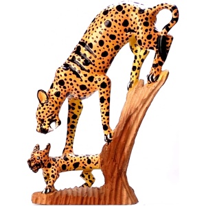 Cheetah Descending To Its Cub