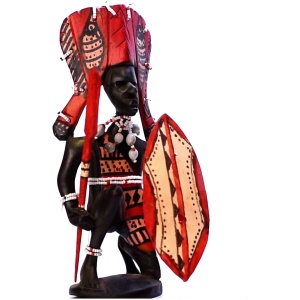 Handmade African Warrior Figurin