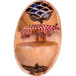 Oval Bowl with Two Compartments & Cheetah Figurine